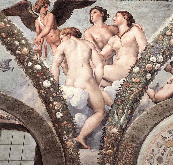RAFFAELLO Sanzio Cupid and the Three Graces Sweden oil painting art